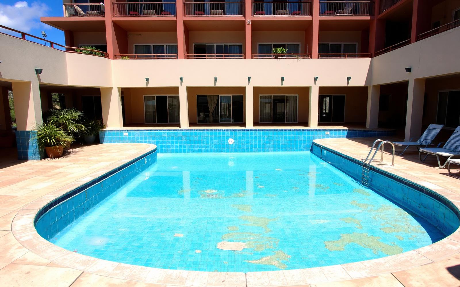 Before — Palm Resort — Pool & Wet Area Waterproofing