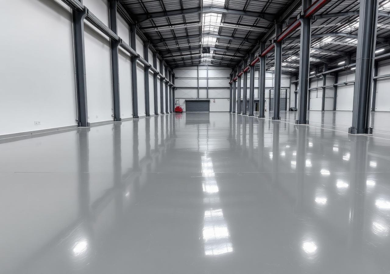 Self-levelling epoxy screed, JAFZA