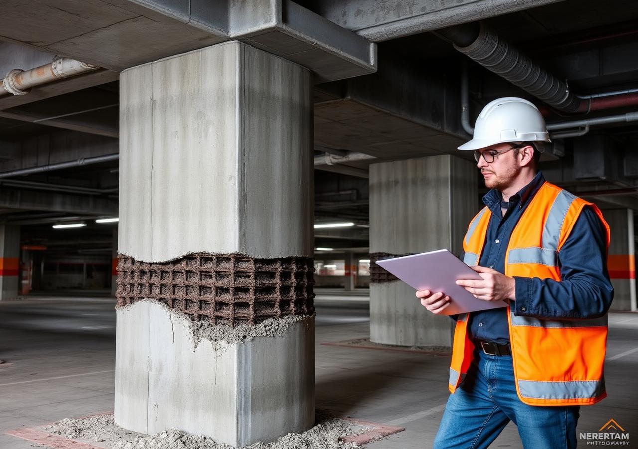 Column repair survey, Business Bay