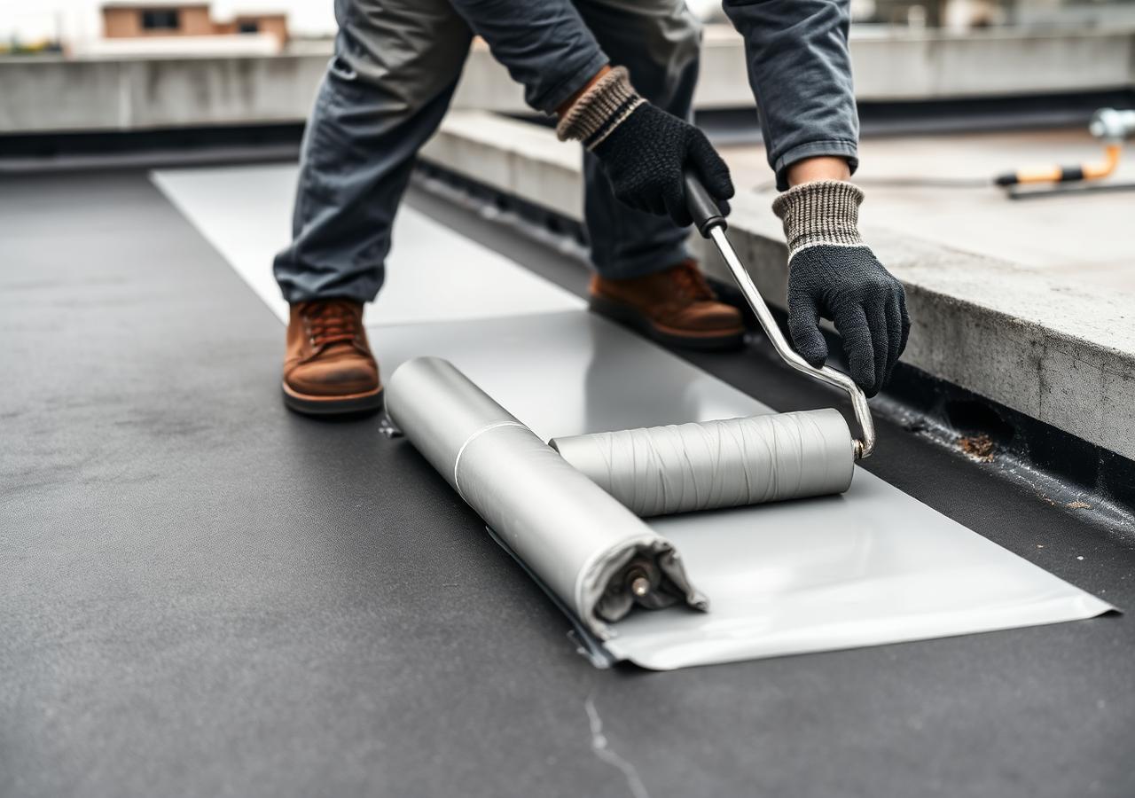 Liquid PU application, podium deck